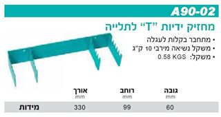 תמונה של מחזיק ידיות T כמו מפתחות אלן , מברגי אלן , מברגי בוקסה שכולם ניתלים על המחזיק וקל לאתר את הכלים ומבלי להכניסם למגירות במשך שעות יום העבודה. המחזיק מתחבר בקלות לארונות / עגלות הכלים ווירלפאוור