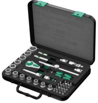 Picture of סט 43 חלקים ,אינצ'י,ציקלופ ZYKLOP ספיד 3/8 בקופסה קשיחה, מורחב סדרה 8100 וורה