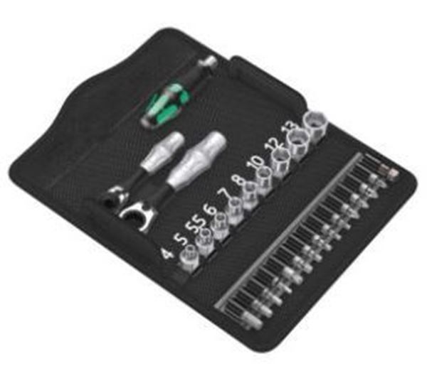 Picture of סט ביט רצ'ט,  עם בוקסות נמוכות למקומות ללא גישה , ביטים, בנרתיק בד קשיח וורה