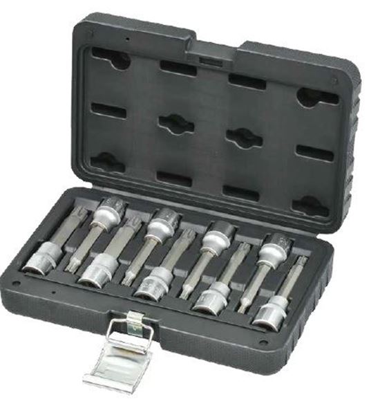 Picture of סט בוקסות באורך 100 מ"מ 1/2" TP, ריבה RIBE הכולל 9 י"ח ווירלפאוור