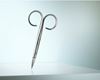 Picture of High-quality toenail scissors made of stainless steel in a distinctive design.