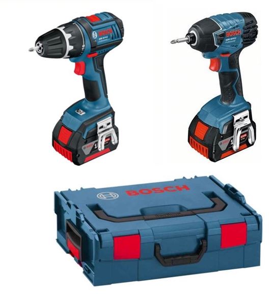 Picture of סט מברגה אימפקט + מברגת פוטר 18V כולל 2 סוללות 1.5Ah ליתיום במזוודה בוש גרמניה