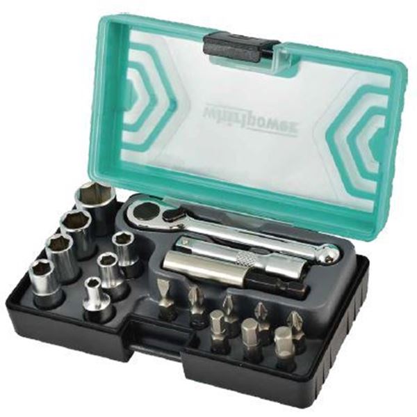 Picture of סט בוקסות 1/4" מ"מ  18 י"ח ווירלפאוור