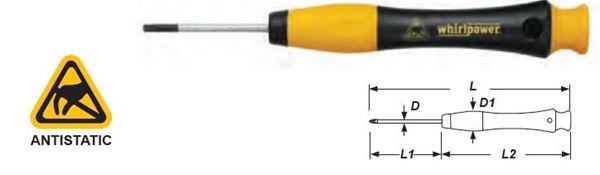 Picture of Antistatic Torks Mini Screwdriver 140mmL