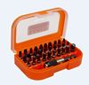 Picture of 31 pcs bit set for slotted, Phillips, Pozidriv, TORX®, Hexagon head screws, bit holder and socket adaptor 1/4"