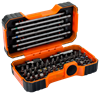 Picture of 1/4" Bit Set for Slotted/Phillips/Pozidriv/Hex/TORX® Tamper Screw - 54 Pcs  BAHCO