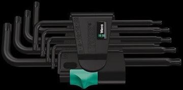 Picture of 967/9 TX 1 L-key set, BlackLaser, 9 pieces WERA