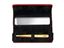 Picture of Genuine red leather case with mirror and clips gold shiny classic RUBIS