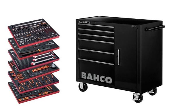 Picture of Tool Trolley General Purpose Tool Kit - 210 pcs  BAHCO