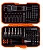 Picture of 1/4" Heavy-Duty Bit Set for Nut Drivers & Slotted/Phillips/Pozidriv/Torx®/Hex Bits with Ratcheting Screwdriver Holder - 36 pcs BAHCO