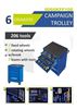 Picture of 6 drawers black trolley+206 to IRIMO