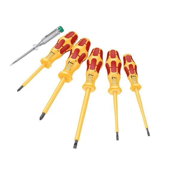 Picture of סט מברגים מבודד 1000V +טסטר 6 יח וורה