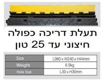 Picture of תעלת דריכה 2 תאים מחולקת חיצוני אורך 98 ס"מ רוחב 26 ס"מ גובה 4.4 וגה