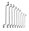 Picture of Stainless steel double ring end offset wrenches sets, mm. 9 pieces BAHCO
