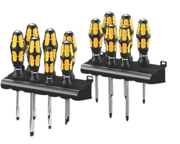 Picture of  Screwdriver set Kraftform Wera: Chiseldriver and rack, 13 pieces WERA