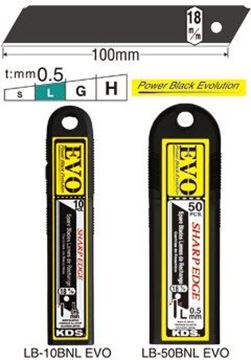 Picture of EVO Black L-Blades, 10 pack LB10B