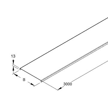תמונה של מכסה לתעלת פח מחורצת עובי 0.8-1.0 מ"מ - ברוחבים שונים