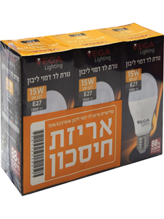 Picture of LED BULB INCA. 15W E27 WW 3 PACK