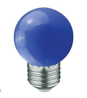 תמונה של נורה כדור לד צבעוני כחול 1w/3w