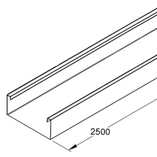 תמונה של תעלת פח מלא 150X60X0.8