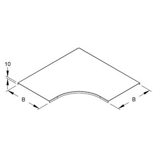 Picture of מכסה זוית °90 לתעלה פח מחורץ RESD 200