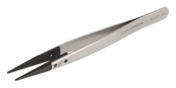 Picture of Stainless Steel Anti-Magnetic Tweezers with Replaceable Carbon Fibre Tips INDSROM