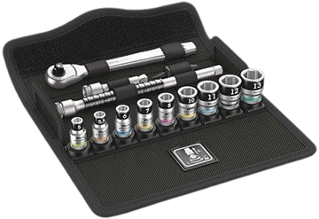 Picture of 8100 SA 12 HF Zyklop Metal Ratchet Set with switch lever, 1/4" drive, metric, 13
pieces
The Zyklop Metal Ratchet Switch, 1/4" WERA