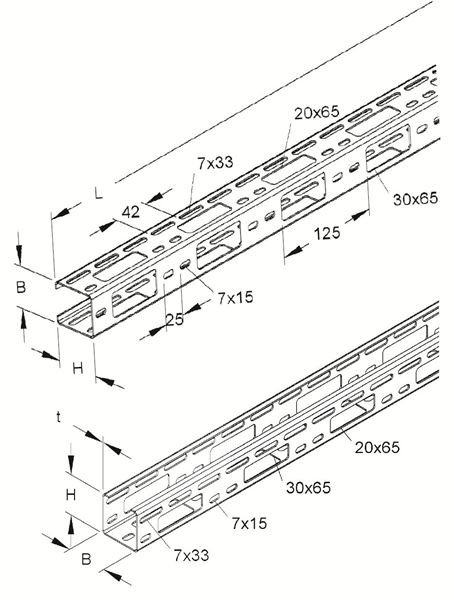 Picture of תעלה פח מחורץ RSV 50.050 1.5