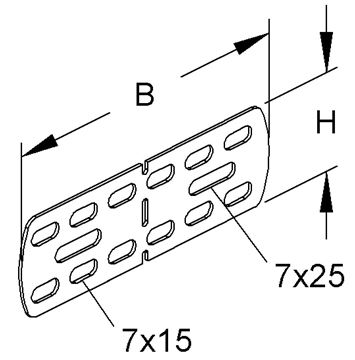 Picture of מחבר לתעלה פח מחורץ RVV 50