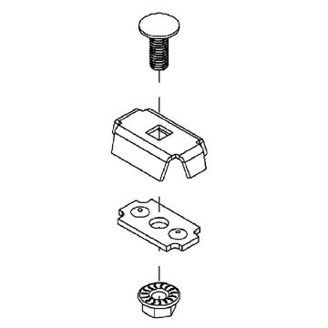 Picture of Wire Mesh Cable tray connector+Bolt+Nut+2 steel washer