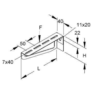 Picture of זרוע נירוסטה לקיר KTAM 200 E3