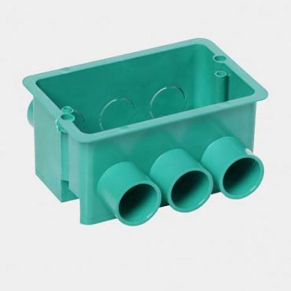 תמונה של קופסא מלבנית ירוקה 3 מודול ליציקה