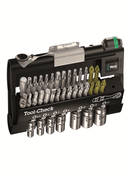 תמונה של סט 38 חלקים ראצ'ט + ביטים + בוקסות WERA TOOL-CHECK
