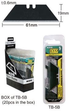 Picture of Black EVO trapezoid blades, 5-blade pack TB-5B