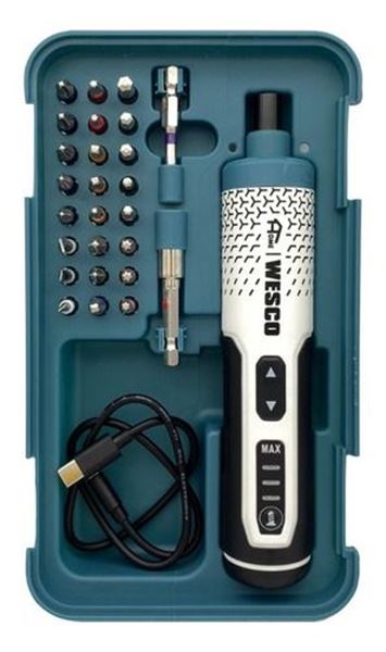 תמונה של מברג חשמלי נטען 5V עם 24 יח' ביטים WESCO