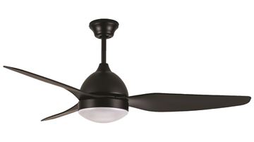 תמונה של ניוטון מאוורר תקרה באסט 50" שחור+לד 20W מתחלף IP44