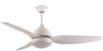 תמונה של ניוטון מאוורר תקרה באסט 50" לבן+לד 20W מתחלף IP44 +שלט