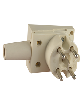 Picture of SCHUKO Angle Plug 5Pole White