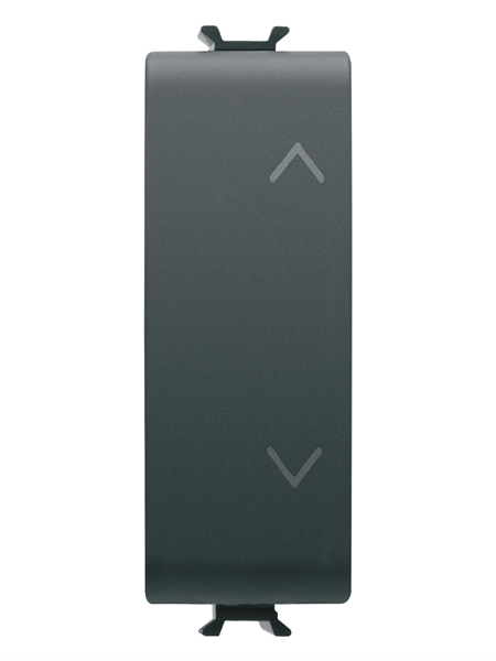 תמונה של קורוס-לחצן תריס+חיצים 1 מודול שחור מט/סאטן