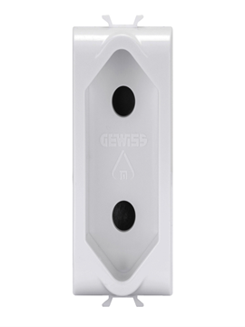 תמונה של קורוס-שקע ישראלי דו פיני  10A תקני לבן מבריק