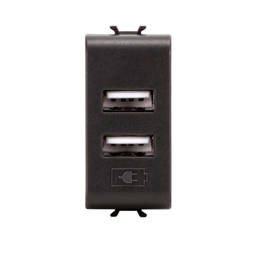 Picture of DOUBLE USB POWER SUPPLY 1M BLACK