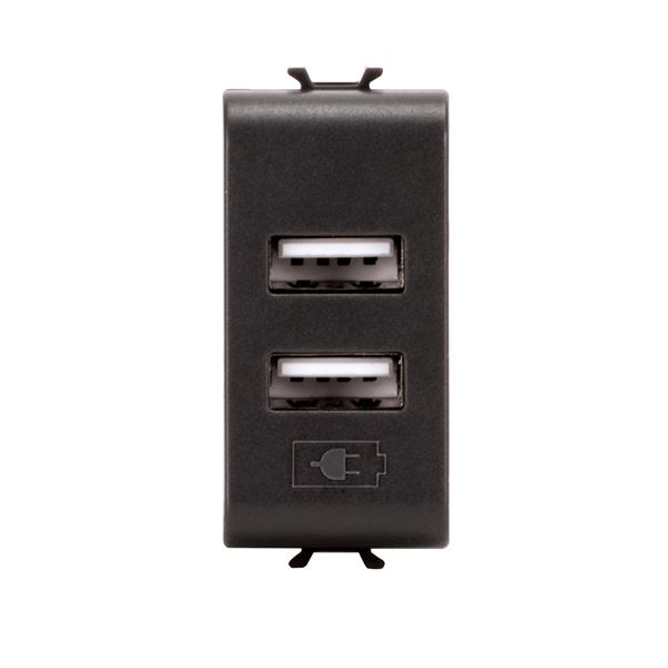 Picture of DOUBLE USB POWER SUPPLY 1M BLACK