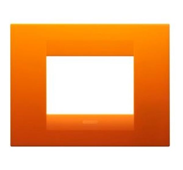 Picture of GEO PLATE 3-GANG OPAL ORANGE