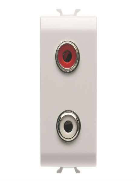 Picture of CONNECTOR DOUBLE RCA 1M WHITE