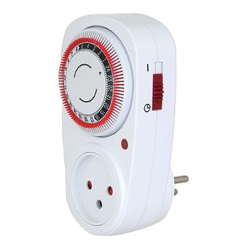 Picture of 24Hrs Mechanical timer 16A Israeli plug & socket