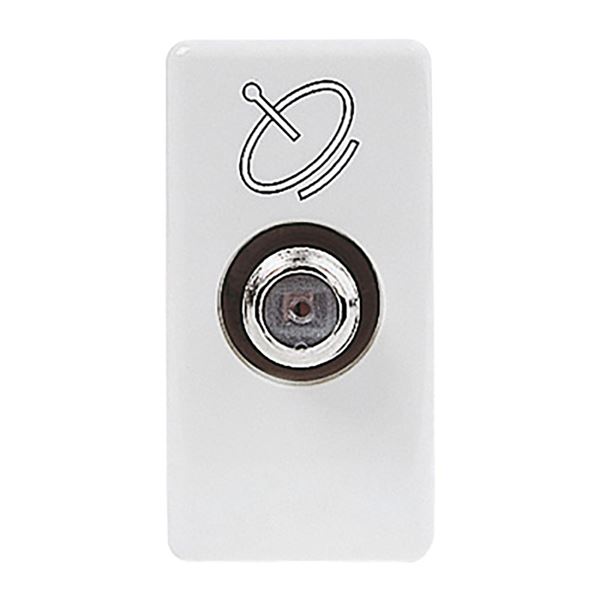 תמונה של סיסטם-שקע TV נקב ישיר 1 מוד' לבן מקורי