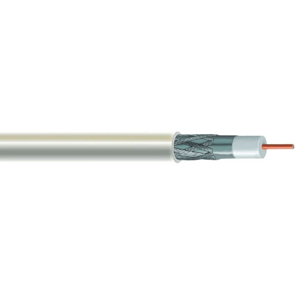 Picture of Coaxial Cable RG6-CS-FP-AF-AB-AF-V white+AL+Braid-Coil 100m