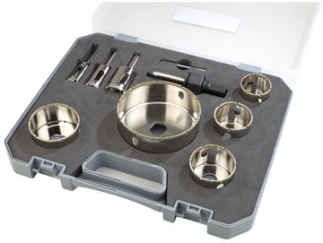 Picture of סט מקדחי כוס לקידוח  בקרמיקה וזכוכית  9 יחידות