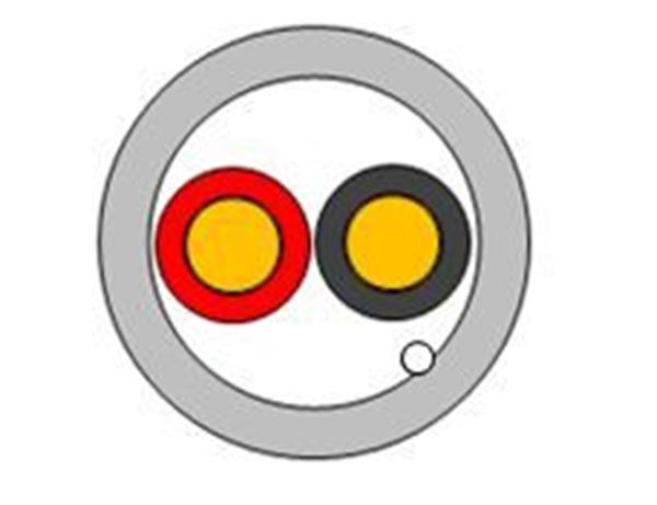 תמונה של כבל דרופ אפור 4X1X0.8 - תוף 200מ'