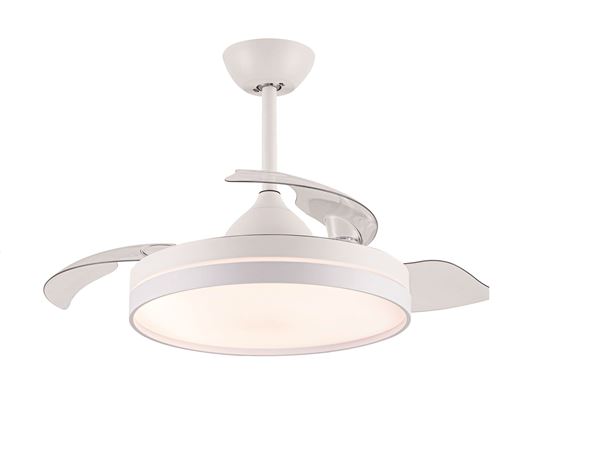 Picture of NEWTON JOY 42" FOLDING FAN WHITE+LED 3CCT